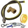 SPARES2GO Universal Oven Cooker Gas Supply Hose, PTFE Pipe Tape,
