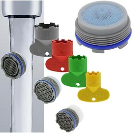 Neoperl 1.8 gpm Laminar Stream Cache Aerator Pressure Compensating All Four Sizes with Keys