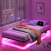 HAVONIZD Floating Bed Frame Twin with LED Lights and Charging