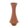 Deco 79 Ceramic Decorative Vase Ribbed Centerpiece Vase, Flower Vase
