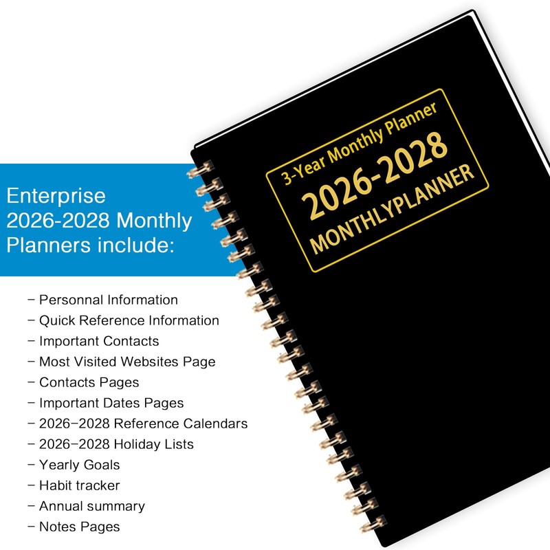 2026-2028 Monthly Planner - 3 Year Monthly Calendar/Planner 2026-2028, 5.9"