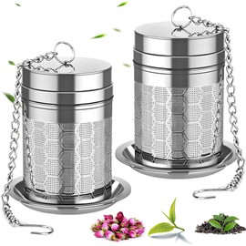 Infusores de Té para Suelto Acero Inoxidable - Set de 2 Coladores, Infusor de té, Filtro de té de Malla Fina, Malla Fina para Hervidor de Agua, Colador de Condimentos para Salsa, Sabor a Especias