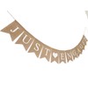 Just Engaged Banner Sign, Rustic Burlap Engagement Party Decorations, Pre-strung