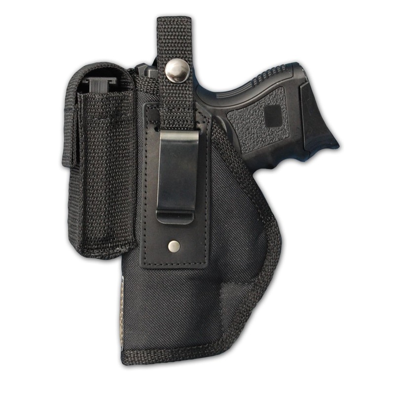 Barsony Gun OWB Belt Holster with Magazine Pouch for Springfield