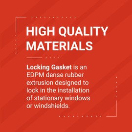 TRIM-LOK - LK1179-25 Trim-Lok EPDM Dense Rubber Window Locking Gasket – Fits 1 4” Glass and 1 8” Panel Edge, 25’ Length – Two-Piece Locking System (Inline), Weather Stripping Seal for Windows