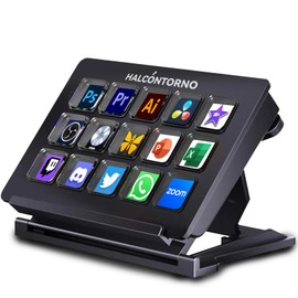 HALCONTORNO Stream Dock - Mirabox Steamdeck for PC Mac, Wired Streaming Controller for Content Creators Gamers, Programmable Macro Keyboard, Streaming Gaming Setup Accessories (V293 Standard)