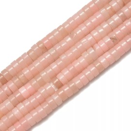 Unbranded Chinese Pink Opal Heishi Disc Beads Size 2x4mm 15.5'' per Strand