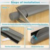 uxcell 37" Door Draft Stopper, Under Door Draft Blocker, Adhesive