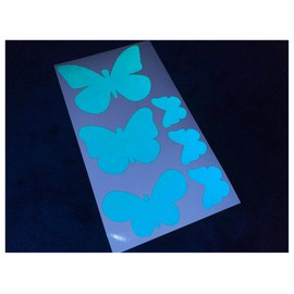 Veloviz Reflective Butterfly (Assorted) Blue Die-Cut Vinyl Cargo Bike Stickers Decals