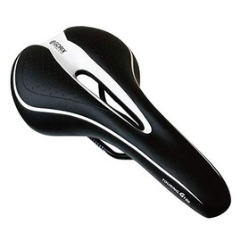 GORIX Bike Saddle Seat Comfortable Cushion with Rail Mountain Road Bicycle for Men and Women (GX-C19) (Black×White)