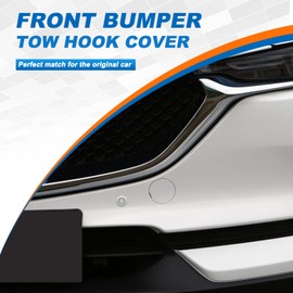 Front Bumper Tow Hook Cover Towing Eye Cap Fit for Mazda CX-5 2017 2018 2019 2020 2021 KB8A50A11 KB8A50A11BBB (Silver, Left Driver Side) Xinpinsai