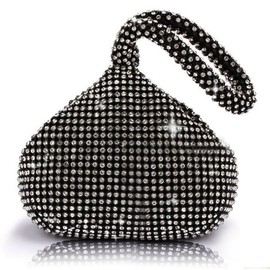 J&G Triangle Rhinestone Ladies Clutch Bag, Evening Bag, Handbag, Wedding Party