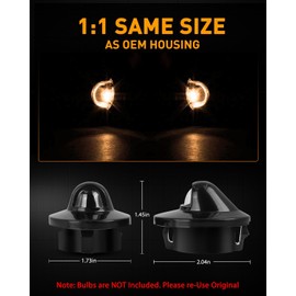 LESAUCE License Plate Light Tag Lamp Housing Assembly Replacement for Ford F150 F250 F350 F450 F550 Super Duty Ranger Explorer Bronco Excursion Expedition, Pack of 2