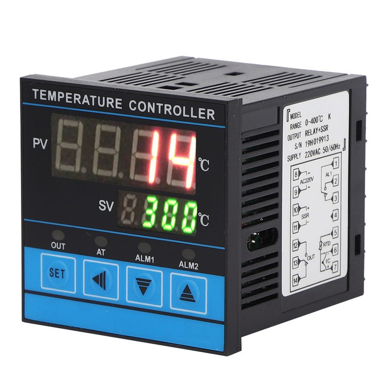 Intelligent Control Temperature Controller Digital PID RELAySSR Output 0-400℃ AC220V