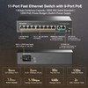 MokerLink 11 Port Switch: 9 PoE+ Ports, 2 Fast Ethernet