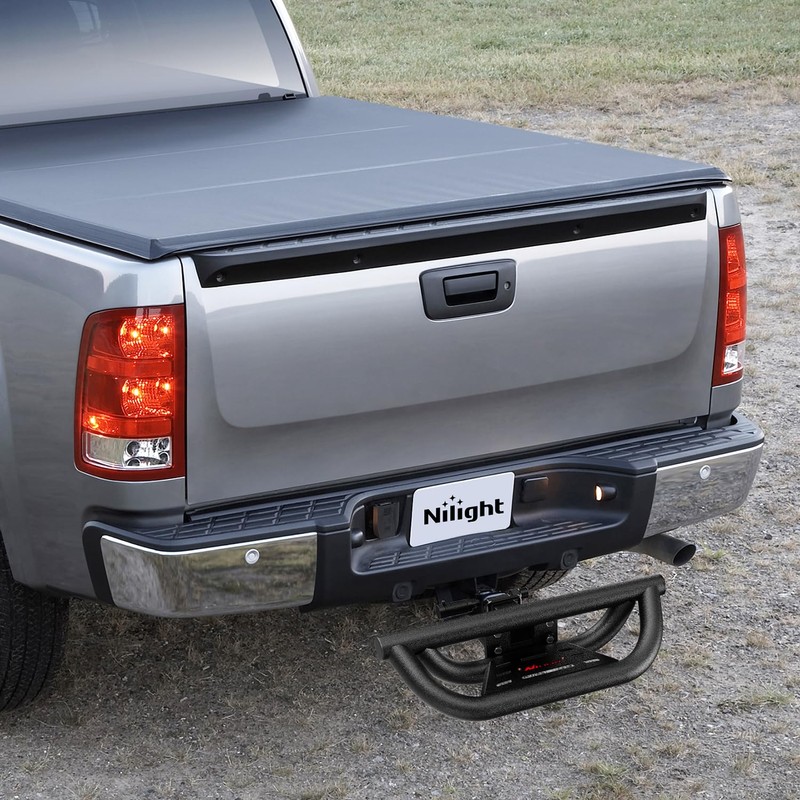 Nilight Universal Hitch Step Textured Black Drop Trailer Hitch Step