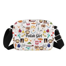 G2TUP Funny Polish Lover Gift Polish G-irl Makeup Bag Polish Landmarks Cosmetic Bag Polish Vacation Gift Polish Souvenir Gift (Polish G-irl HS)