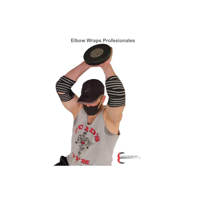 Elbow Wrap Manta Raya Vendas elásticas de Compresion Gym Levantamiento