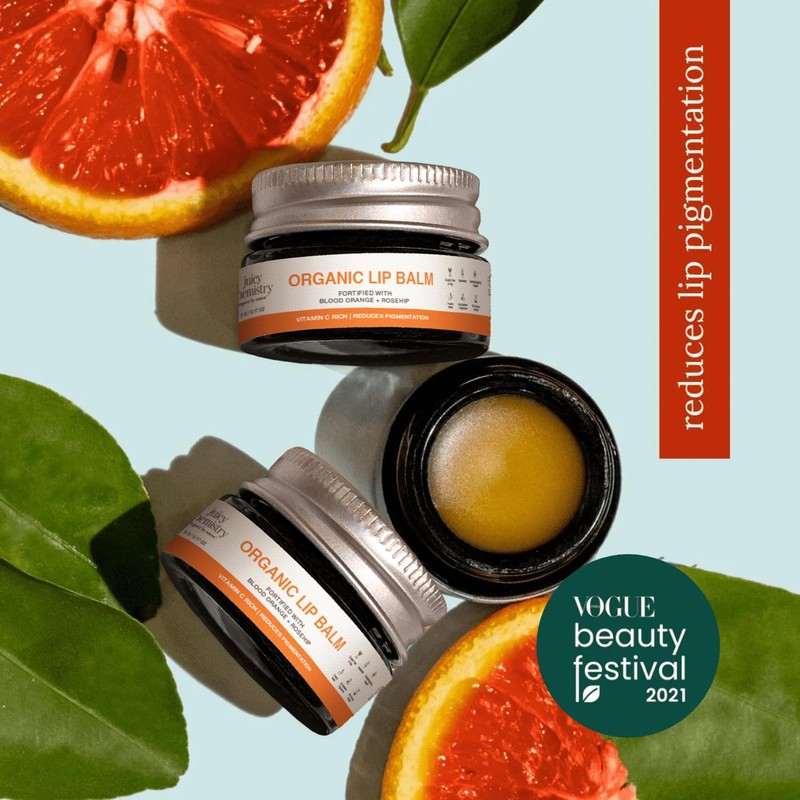 Juicy Chemistry Blood Orange & Rosehip Organic Lip Balm For