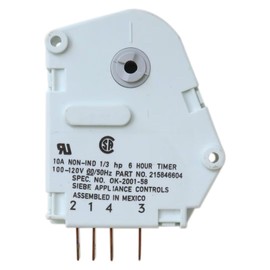 215846604 Refrigerator Defrost Timer AP2592907 08003824、08011620、1748201 Replacement for Frigi-daire & Ken-More Repl.54113-1, 54113-4, 55448-3, 55448-4, 55467-1, 8003824, AH423802, CC304