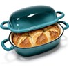 Davnjcka Enamelled Cast Iron Bread Loaf Pot, Non Stick Dutch