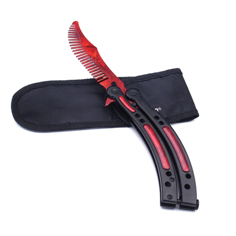 Foldable Comb Stainless Steel Butterfly Exercise Training Comb Styling Tools
