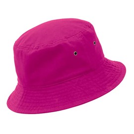 Utmost Bucket Hat 100% Cotton & Denim Lightweight Packable Outdoor Summer Beach Fishing Sun Hat(L/XL, 1pc Hot Pink)