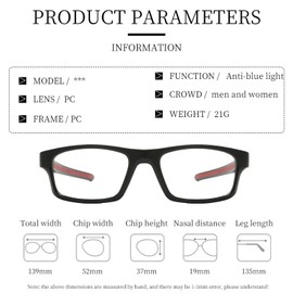 LJCZKA Blue Light Filter Glasses Rectangular Men Women Rectangular Glasses Without Prescription Anti Blue Light Glasses Photochromic Computer Glasses, Green