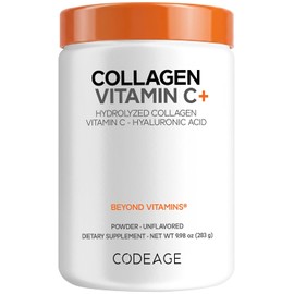 Codeage Péptidos Colágeno Polvo Vitamina Enzimas Digestivas Ácido Hialurónico Aminoácidos Proteína Hidrolizada Tipo Iii Alimentado Hierba Omg Gluten