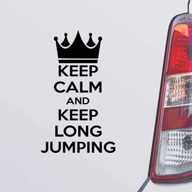 Custom Brother - Keep Calm and Keep Keep Calm and Keep Long Jumping Black Color Car Laptop Wall Bumper Decal Sticker, DesN2