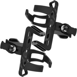 2 Pack Bike Bottle Holder, Universal Bicycle Water Bottle Cage Holder, Water Cup Holder for Bike Stroller Walker, Adjustable Mountain Bike Drink Cup with 360 Degree Rotating for Cycling MTB Black.