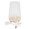 Simple Designs LT1074-WHT Wired Mesh Uplight Table Lamp, White