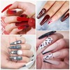 YSUVIN Semi-Permanent Nail Polish, 10PCS Red Black Gray Silver White