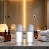 YuanHolumid 2Pcs White 50ML Glass Empty Roller Bottles with Plastic