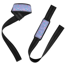Correas de levantamiento de líneas onduladas abstractas de neopreno de 26 pulgadas para levantamiento de pesas, levantamiento de pesas, culturismo, entrenamiento de fuerza