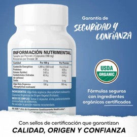 Alga Kelp Orgánica (60 Caps) Organic Side Sabor Natural                                                                                               