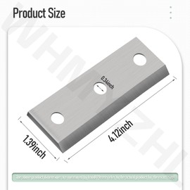 2 Pack Wood Chipper Blades (4.15" L x 1.33" W) for Landworks, Superhandy LCE12, Greatcircleusa GUO033 GUO035 GUO054, A30/B40 series and EFCUT C30, C30 Mini, C30 Lite&3-IN-1 Wood Chippers Shredders