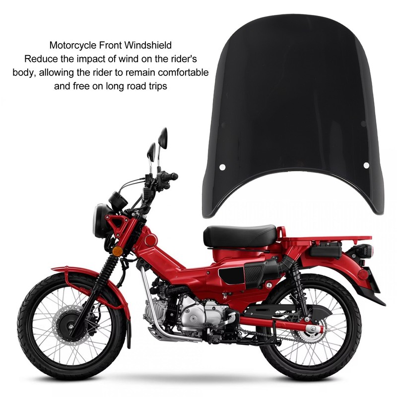Motorcycle Front Windshield PC Airflow Wind Deflector Fairing Windscreen for
