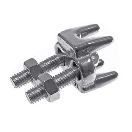 Rope & Cord Stainless Steel Rope Clamps – 1/4-Inch (2 Pack)