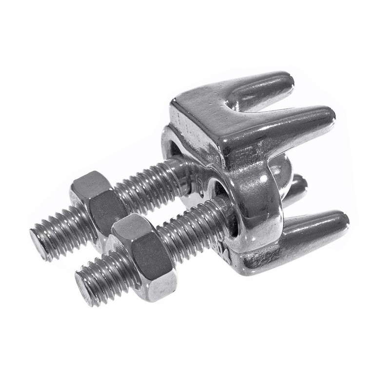 Rope & Cord Stainless Steel Rope Clamps – 1/4-Inch (2