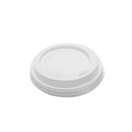 Karat C-KDL508 Sipper Dome Lid for Hot Cups (Fits 8 oz Capacity), White (Case of 1000)