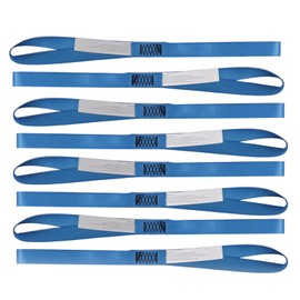XSTRAP STANDARD Soft Loop Tie-Down Straps - 8PK 1-1/16 x 18 inches - 3600LB Breaking Strength, Loops for Securing Trailering of Bikes, ATV, UTV, Motorcycles, Scooters, Dirt Bikes, Lawn Equipment, Blue