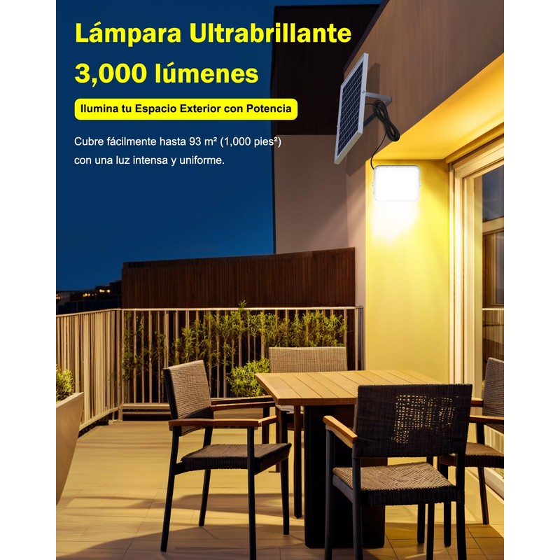 Engrepo Solar Lights Outdoor 3000LM Auto On/Off Dusk to Dawn