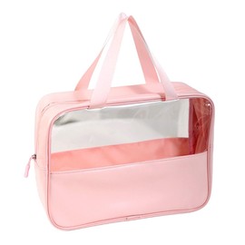 FAVORTALK Large Wash Bag Toiletry Bags Clear Portable Makeup Bag Transparent Cosmetic Bag with Handle Zipper Waterproof Travel Storage Pouch, XSB13514