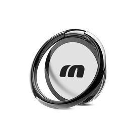 Ultra-Slim Phone Ring Holder with Magnetic Car Mount - Secure Grip, Multi-Angle Stand, 360° Rotation (black)