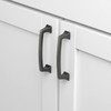 GlideRite Hardware 3-3/4" CC Deco Base Cabinet Pulls, Pewter -