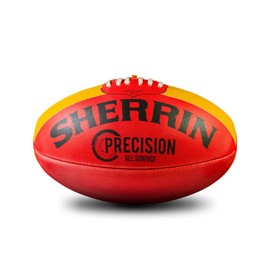 Sherrin Precision Synthetic Football, Red, Size 2
