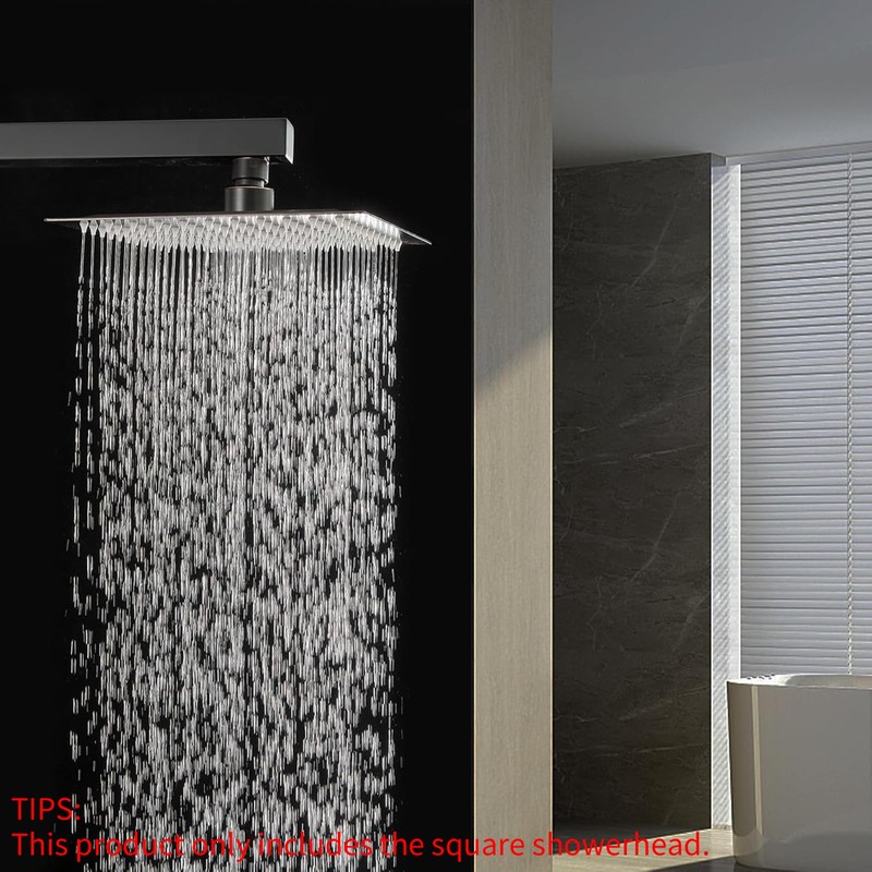 BESy 16 Inch Rain Shower Head, 16" Square Rainfall &