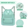 BAVELOE Drawstring Backpack with Wet Pocket Gym Backpack Water-Resistant Cinch