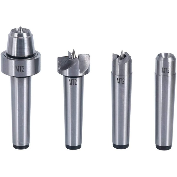 8MILELAKE MT2 Wood Lathe Live Center Set, 4pcs Drive Spur